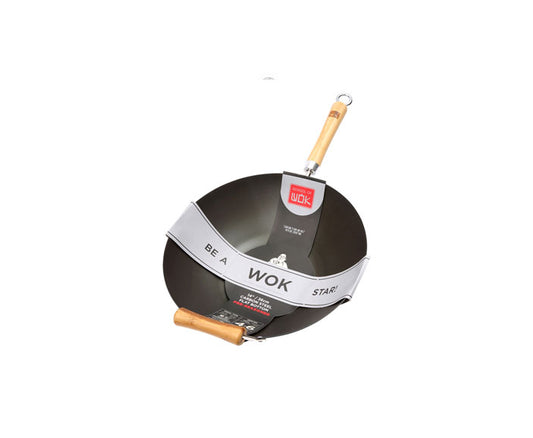 14" PRE SEASONED CARBON STEEL WOK (12322054)