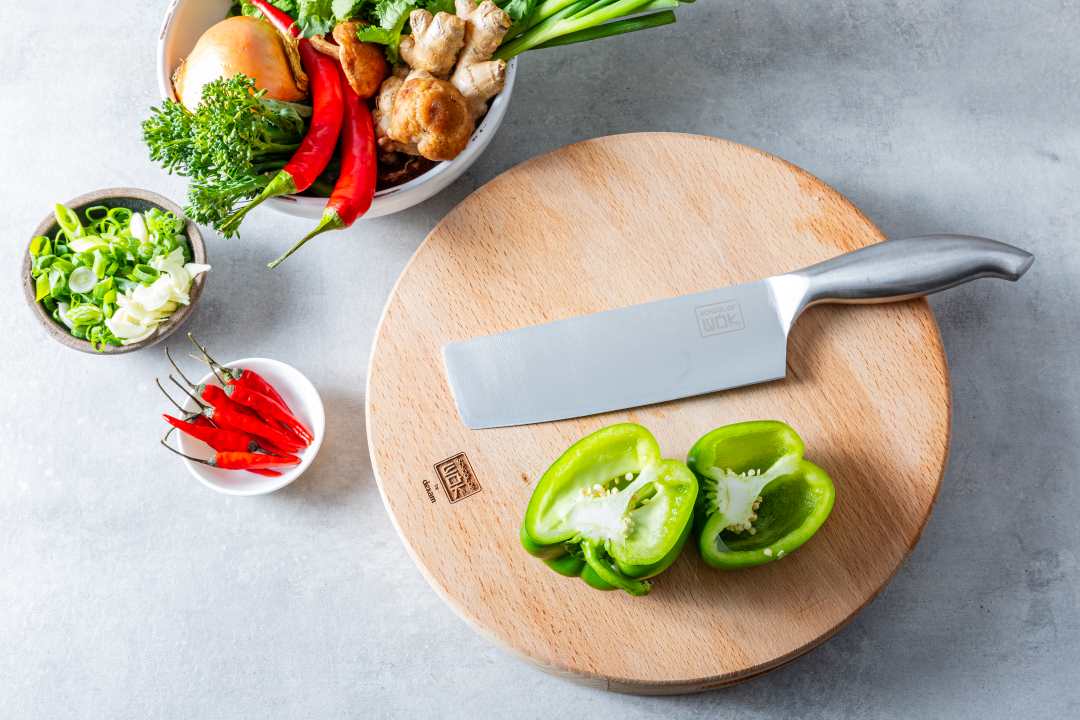 SCHOOL OF WOK 7" SLICE AND DICE MEDIUM CLEAVER (12322072)