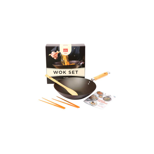 SCHOOL OF WOK PRE-SEASONED WOK SET